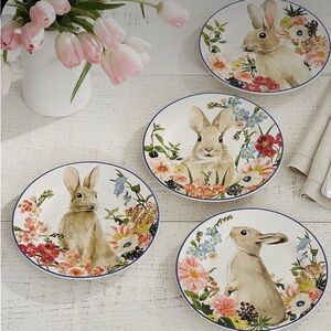 8 Pottery Barn Bunny Salad Plates
